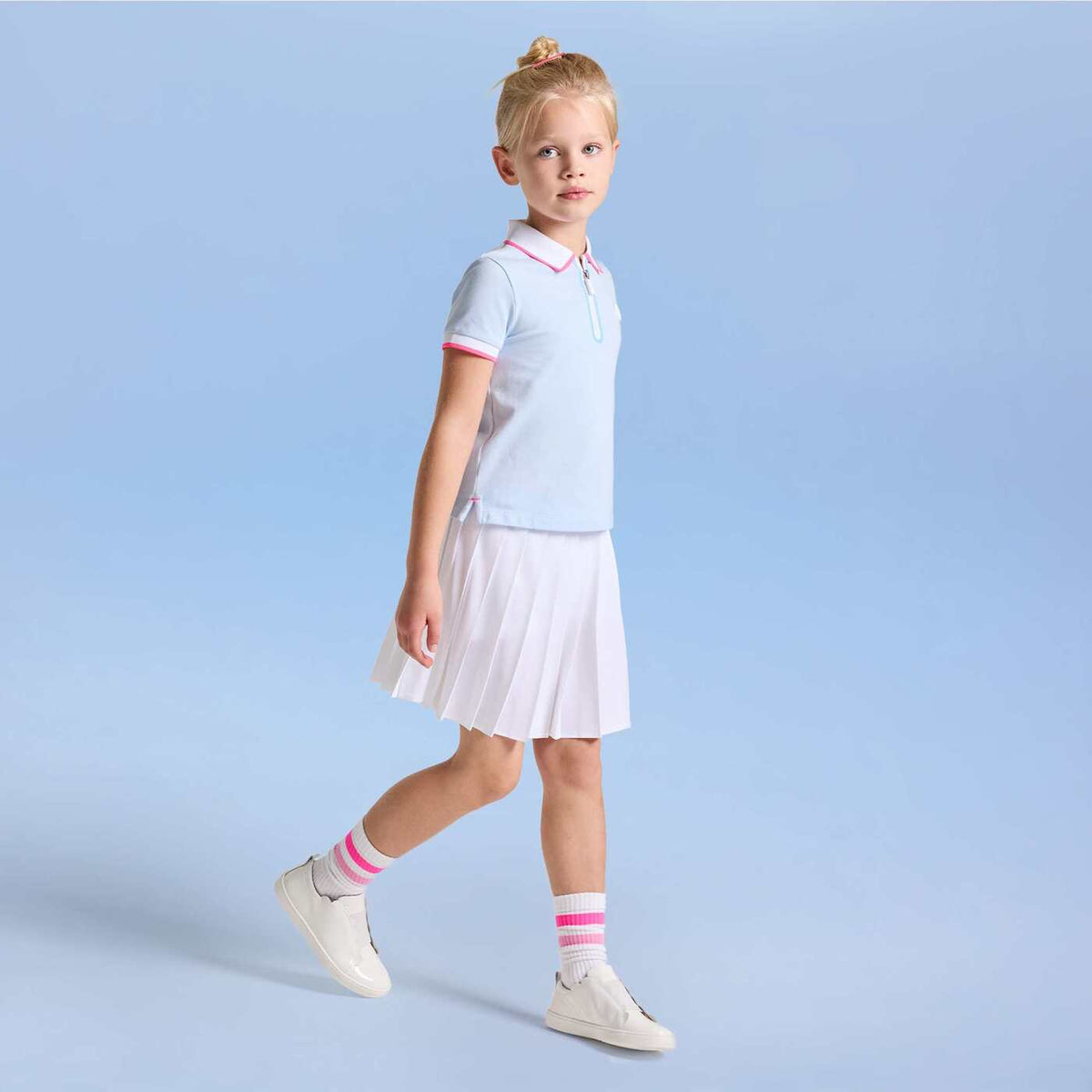 Girl short-sleeved polo shirt