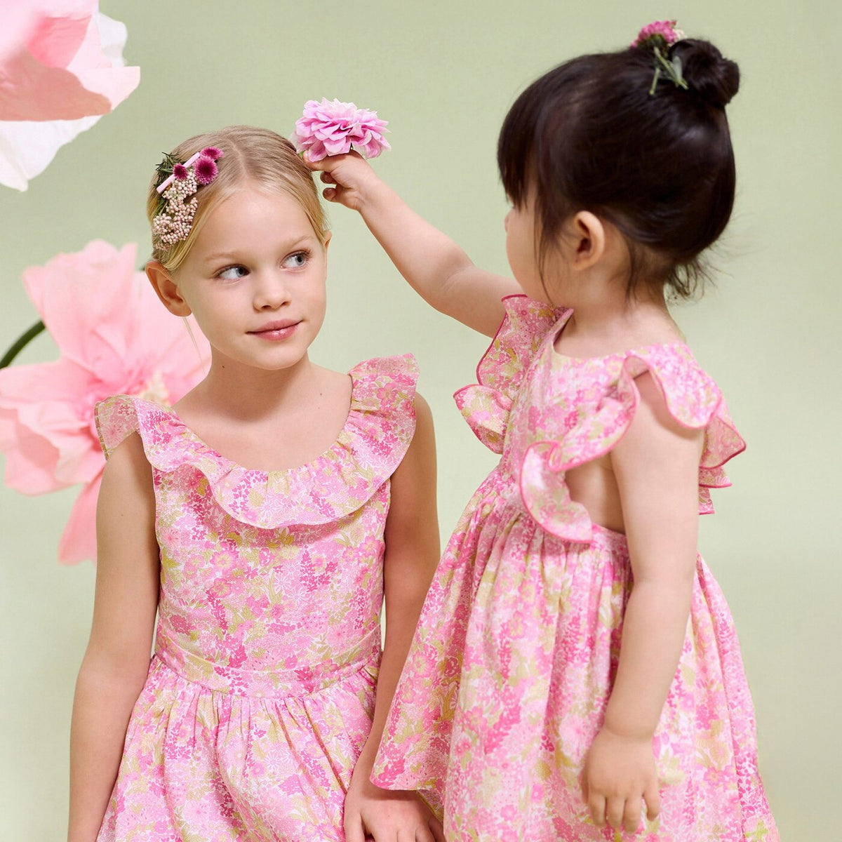 Girl Liberty fabric ceremony dress