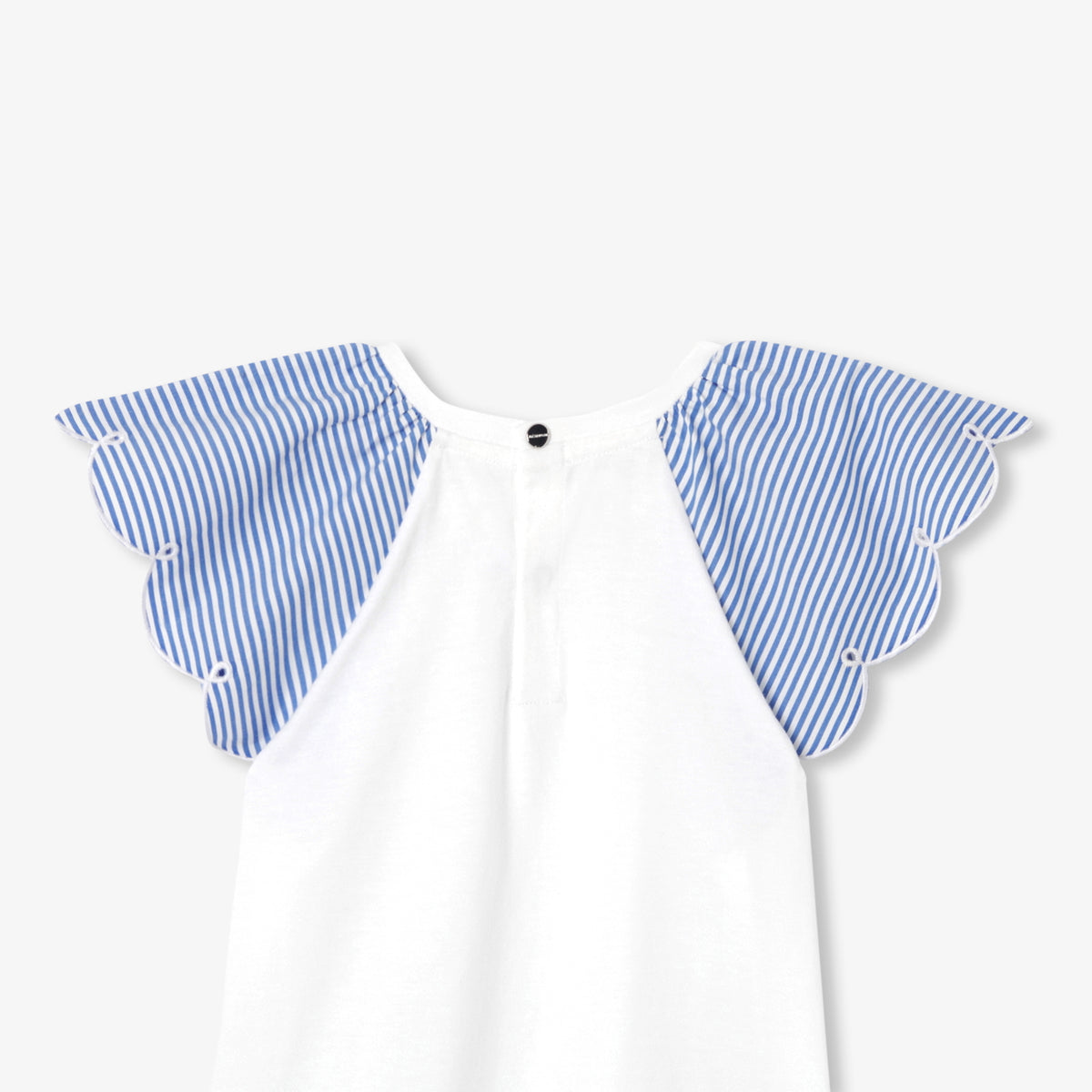 Girl T-shirt with striped sleeves