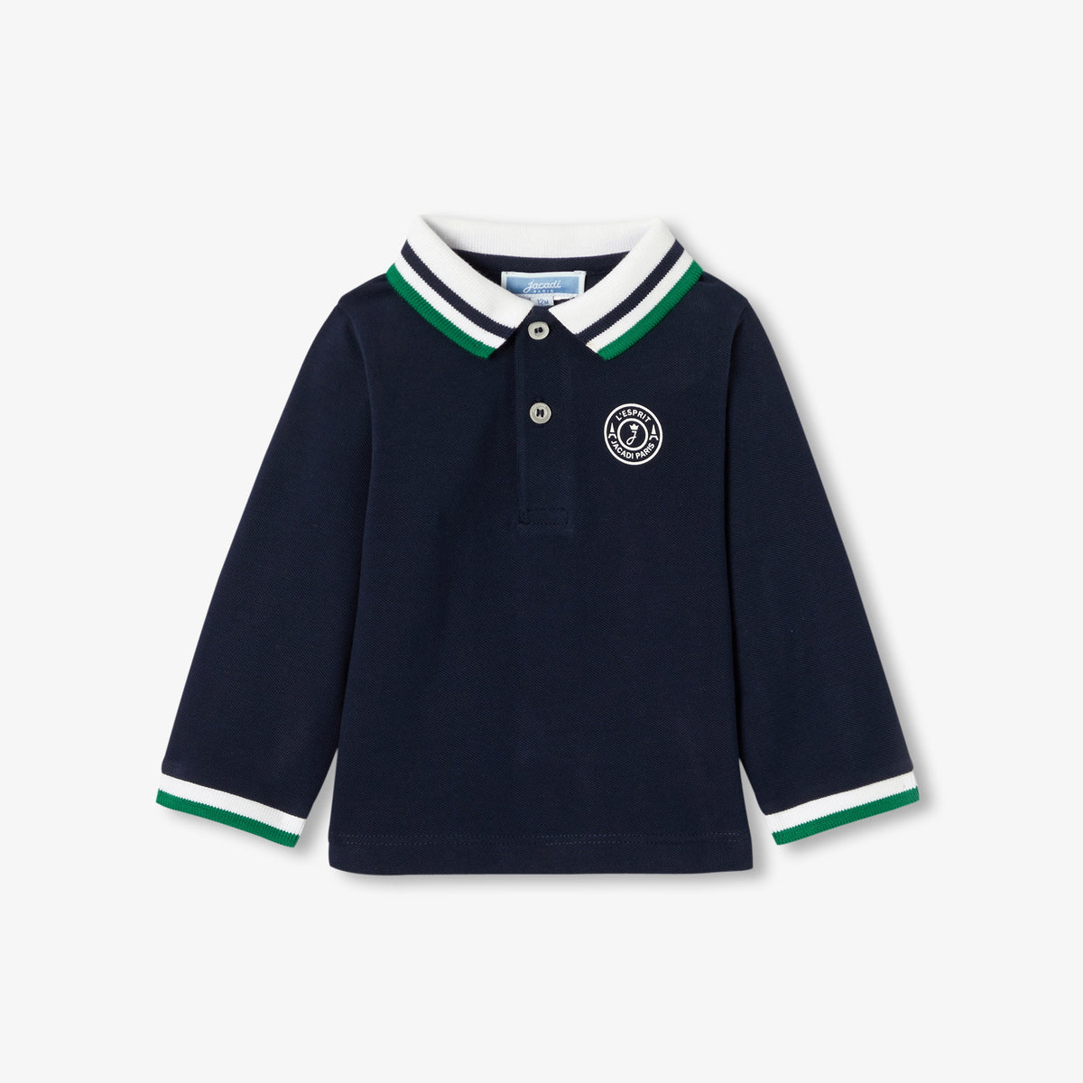 Baby boy long-sleeved polo shirt
