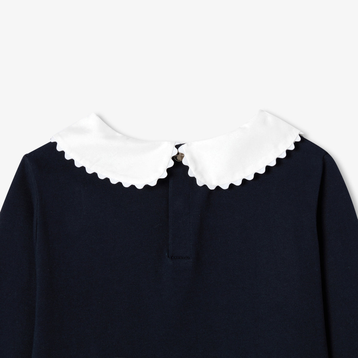 Girl long-sleeved t-shirt with collar