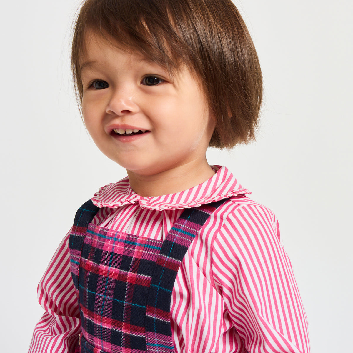 Baby girl tartan pinafore dress