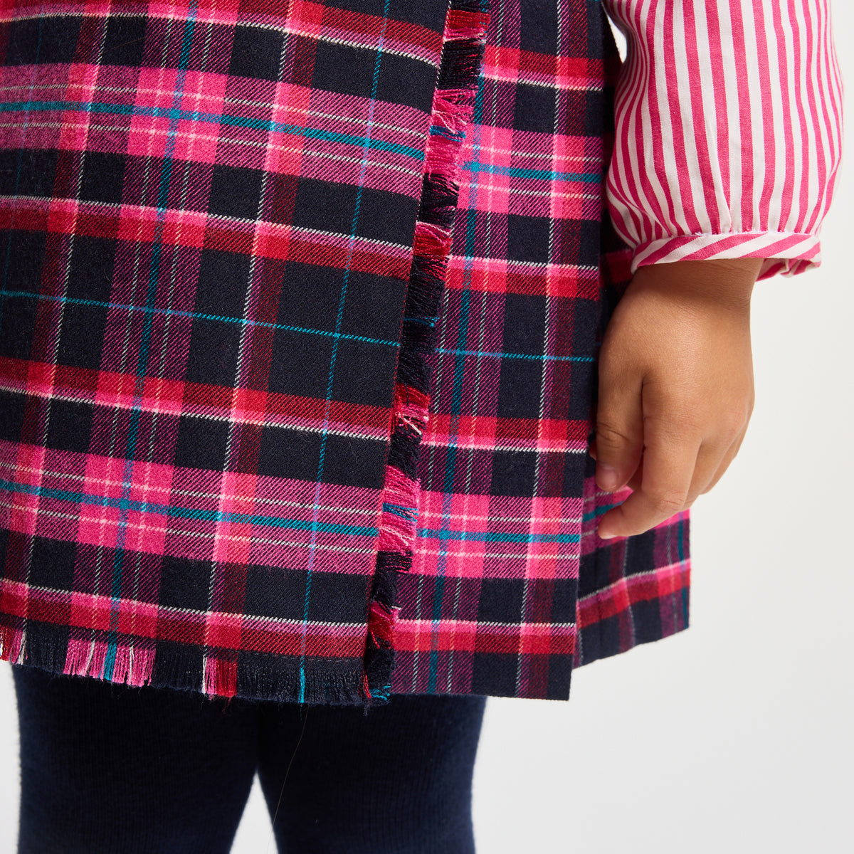 Baby girl tartan pinafore dress