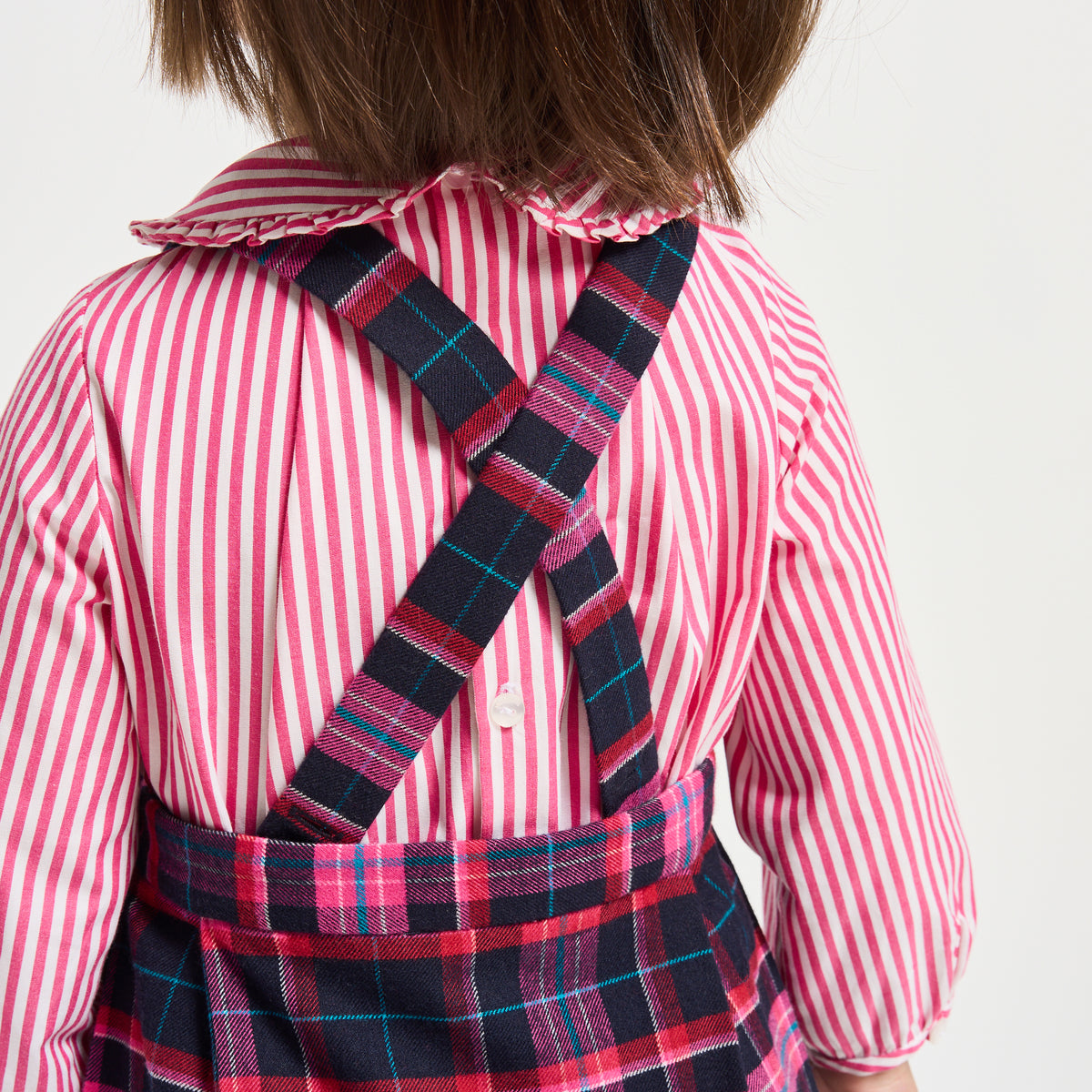 Baby girl tartan pinafore dress