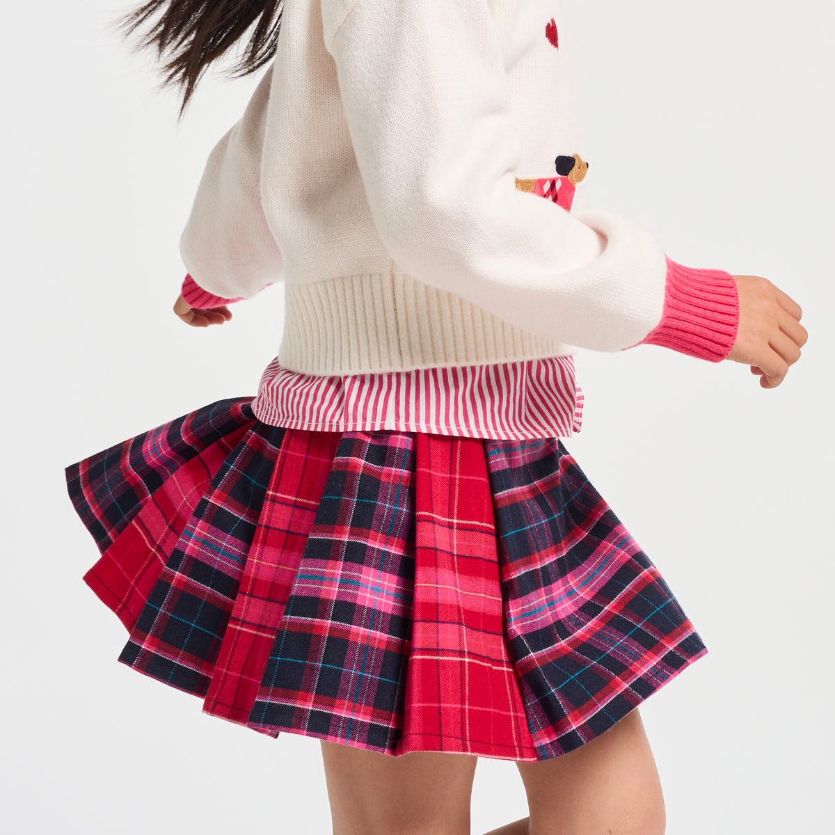 Girl tartan kilt skirt