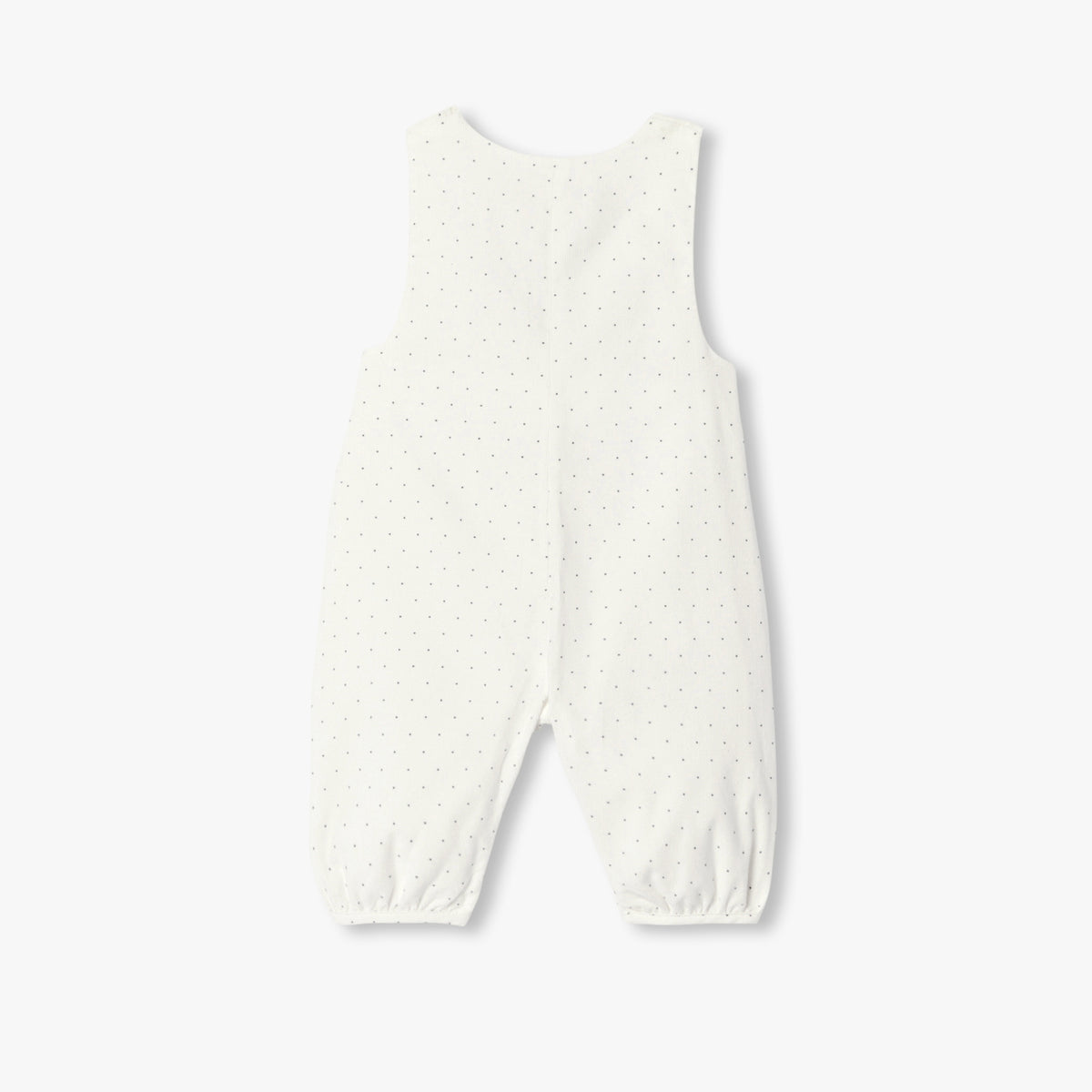 Baby girl polka dot velvet overalls