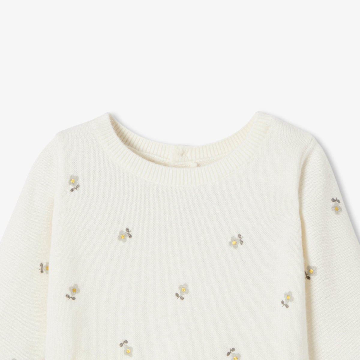 Baby girl floral knit jumpsuit