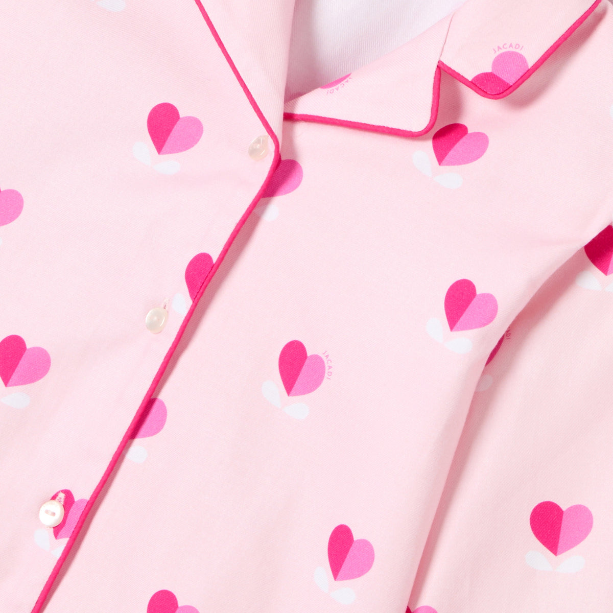 Girl heart print flannel pyjamas
