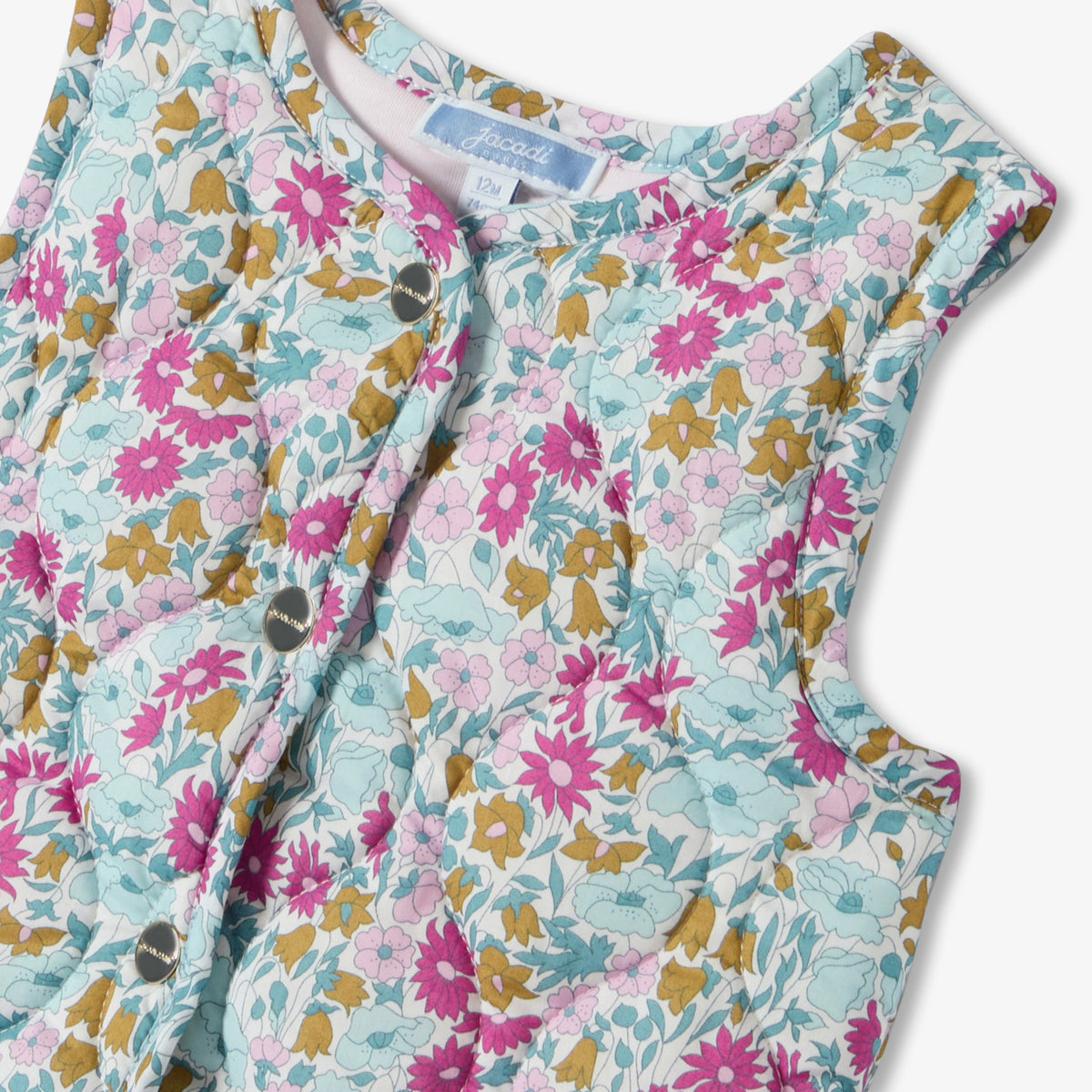 Baby girl Liberty print sleeveless jacket