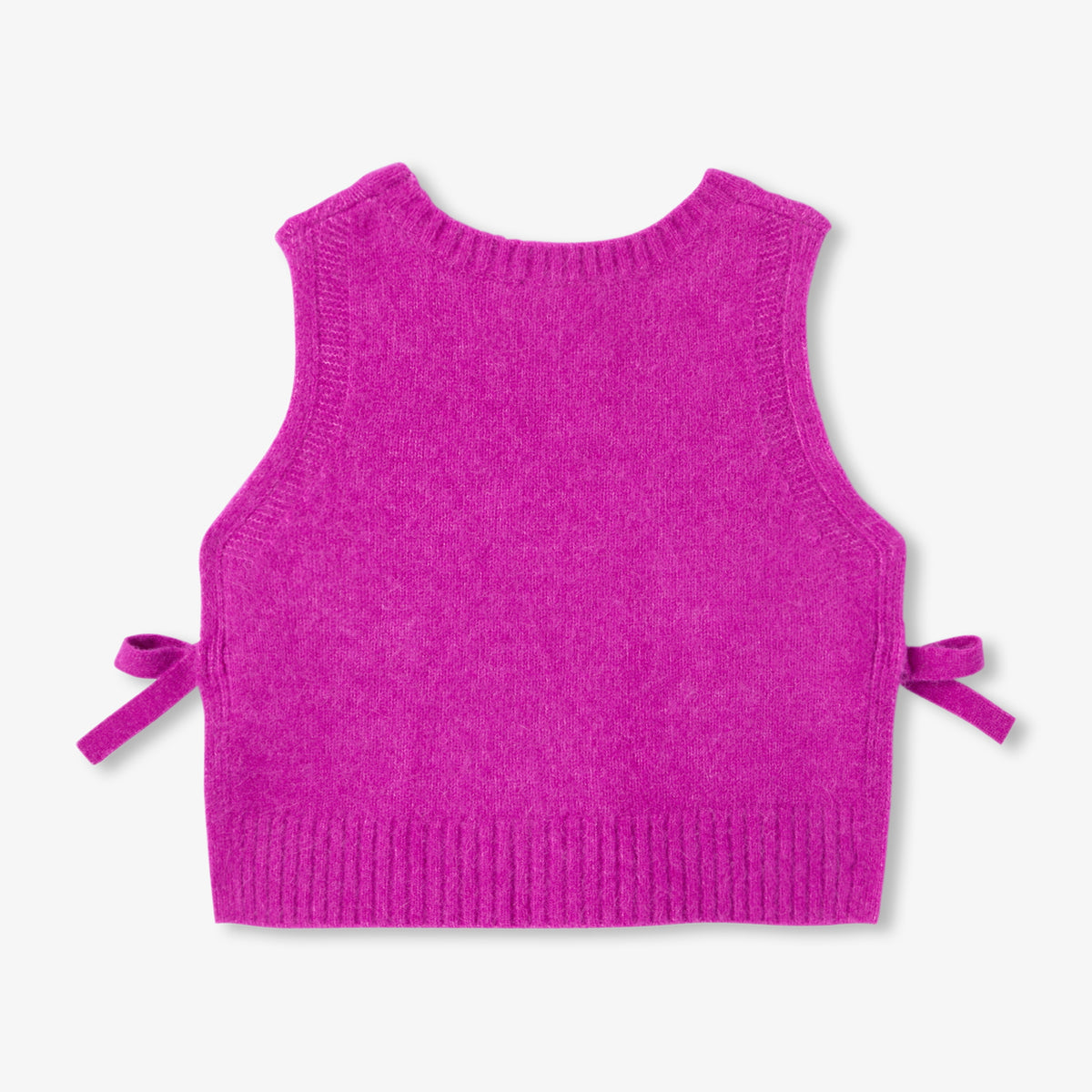 Girl sleeveless wool blend jumper