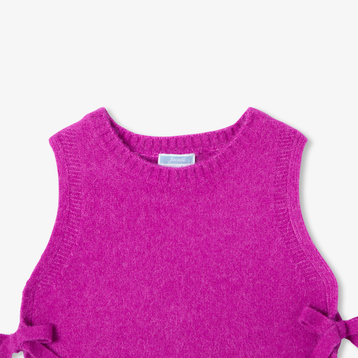 Girl sleeveless wool blend jumper
