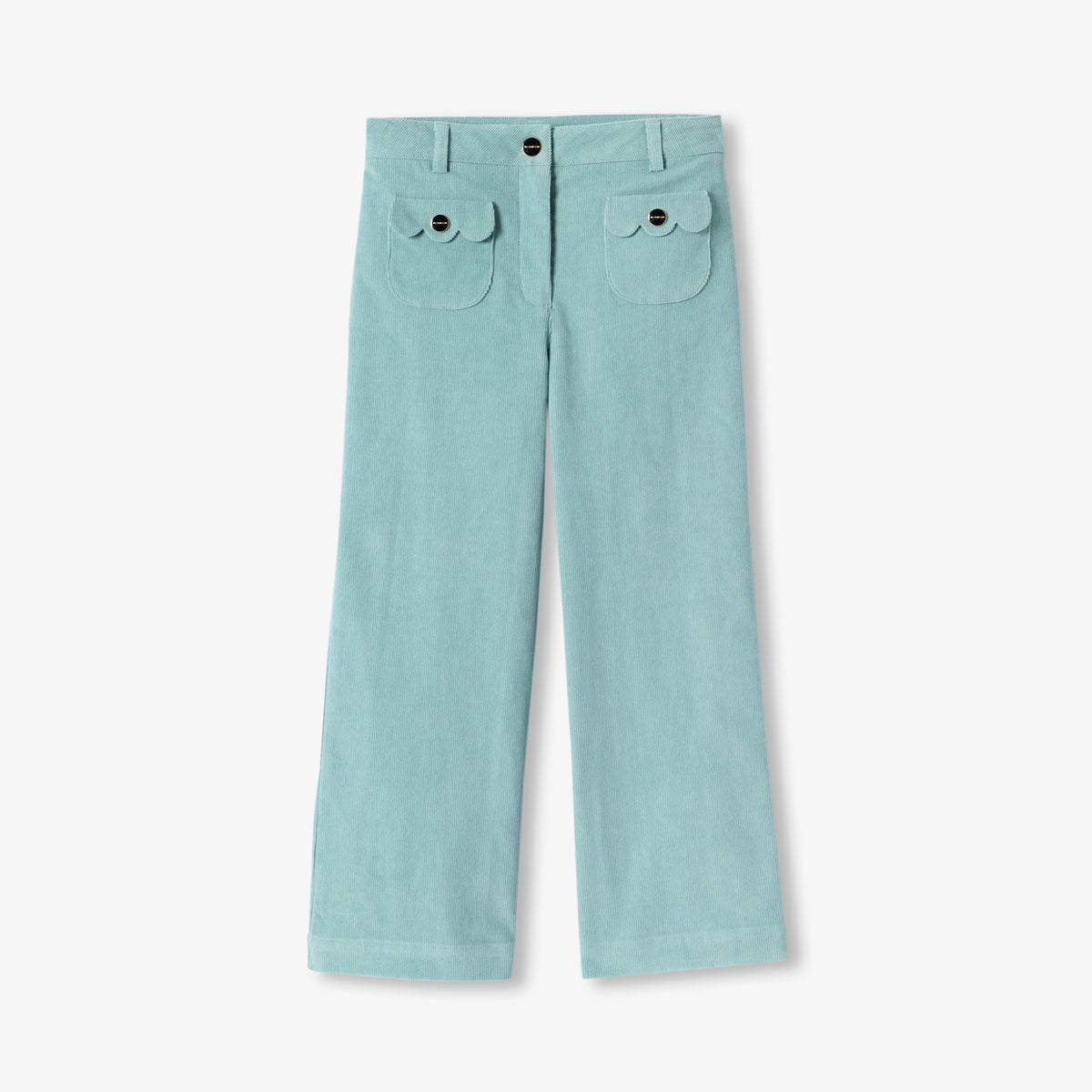 Girl wide-leg trousers in needlecord velvet
