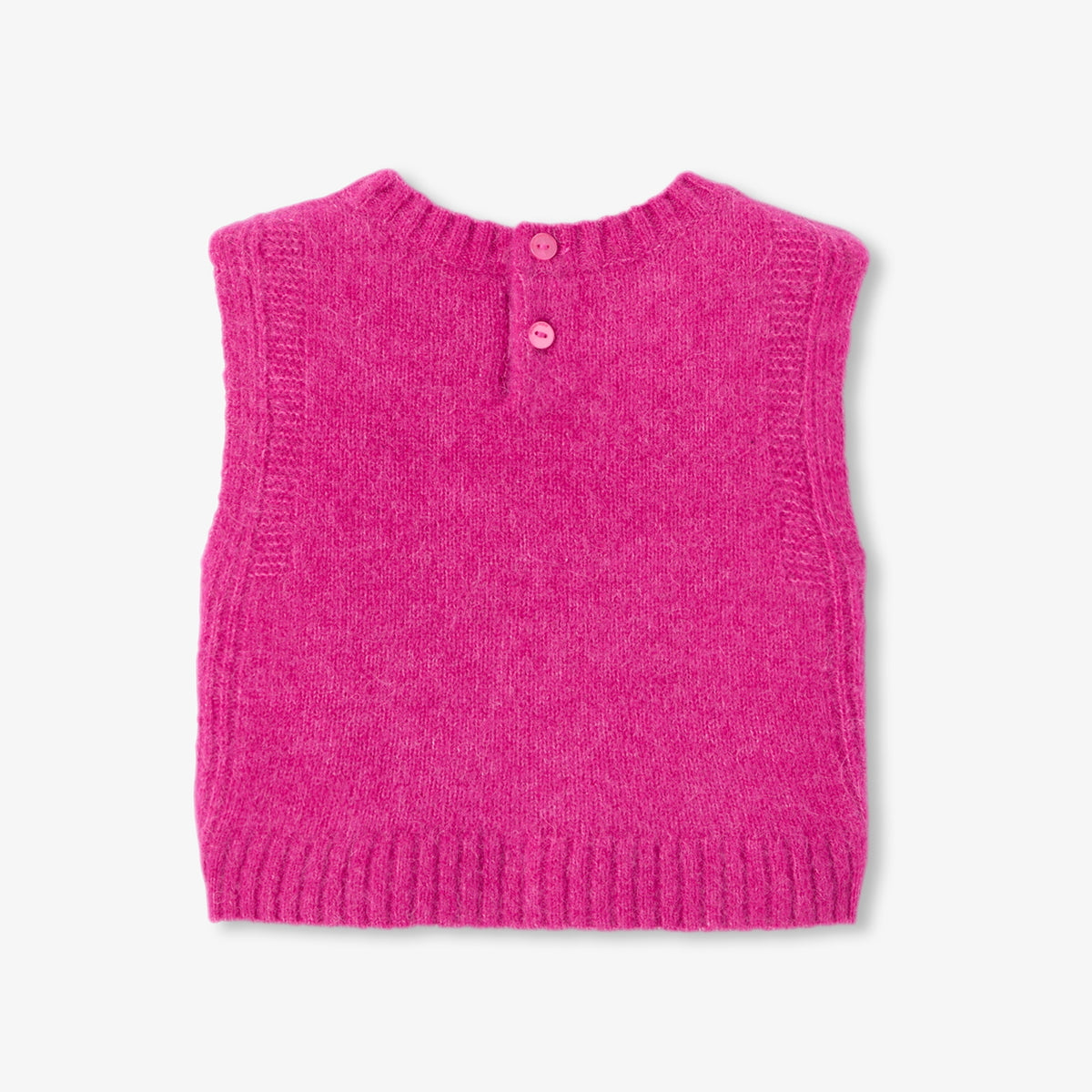 Baby girl sleeveless wool and alpaca jumper