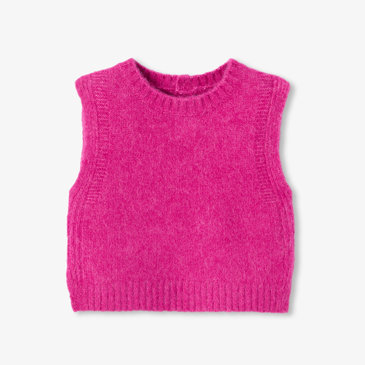 Baby girl sleeveless wool and alpaca jumper