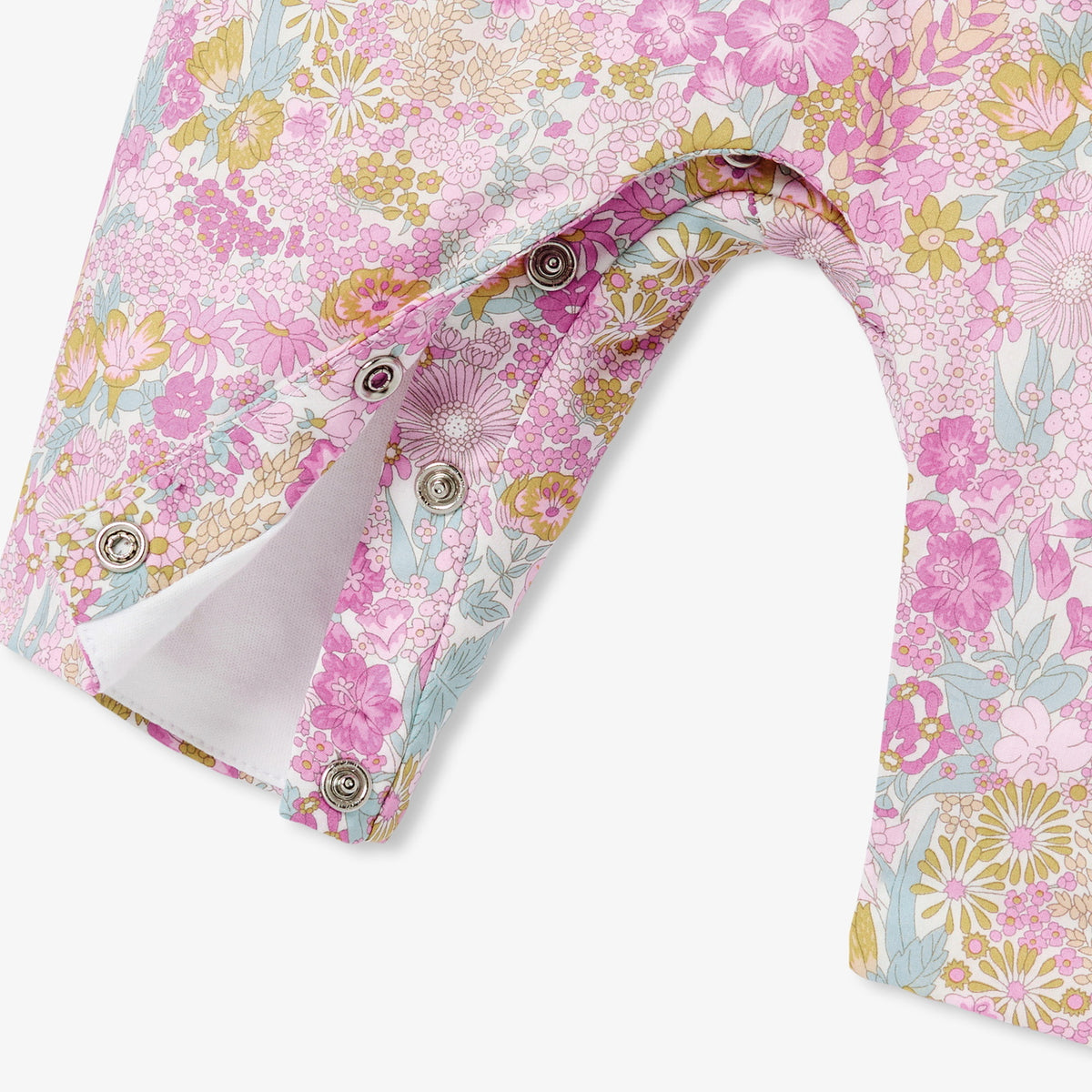 Baby girl quilted jumpsuit in Liberty fabric