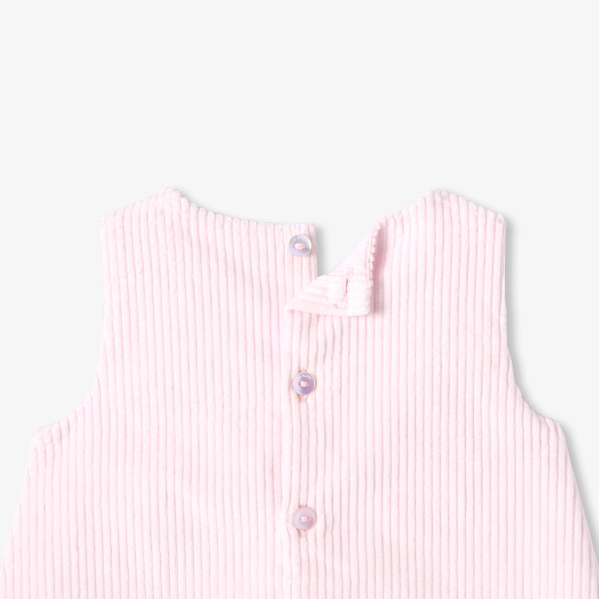 Baby girl thick-ribbed velvet pinafore dress