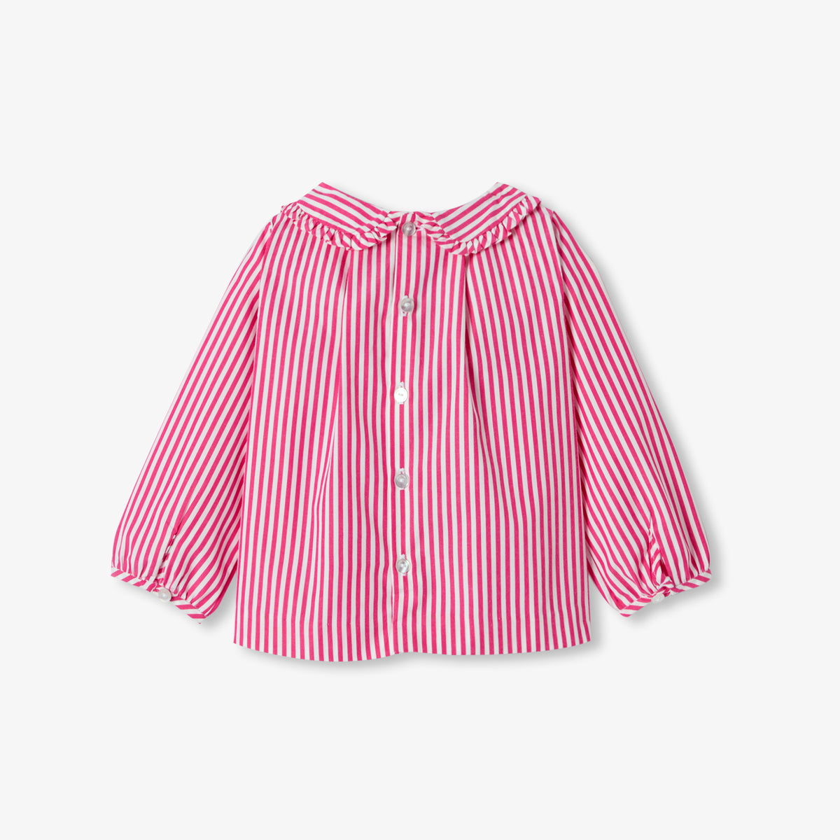 Baby girl striped poplin blouse