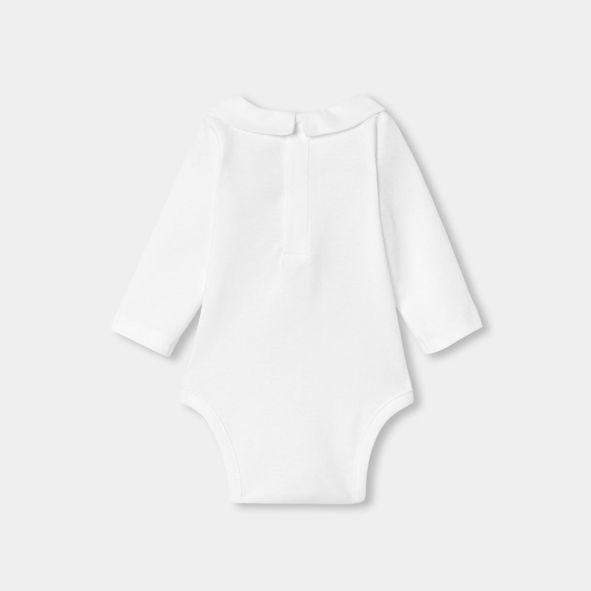 Baby long-sleeved bodysuit in interlock cotton