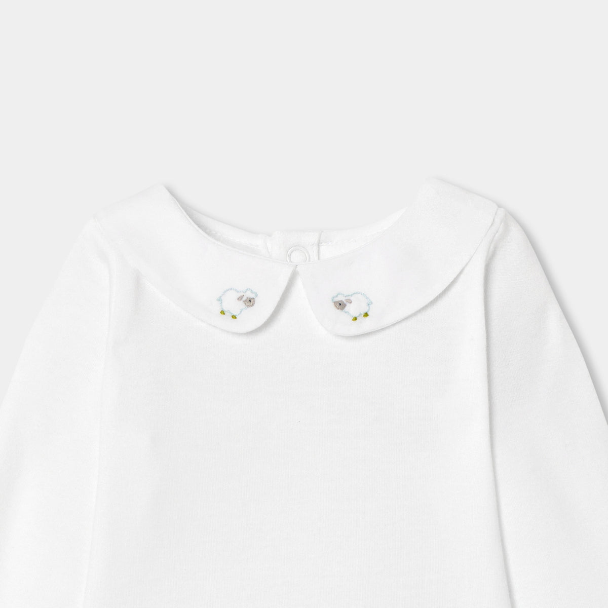Baby long-sleeved bodysuit in interlock cotton