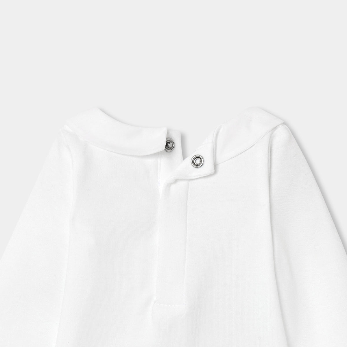 Baby long-sleeved bodysuit in interlock cotton