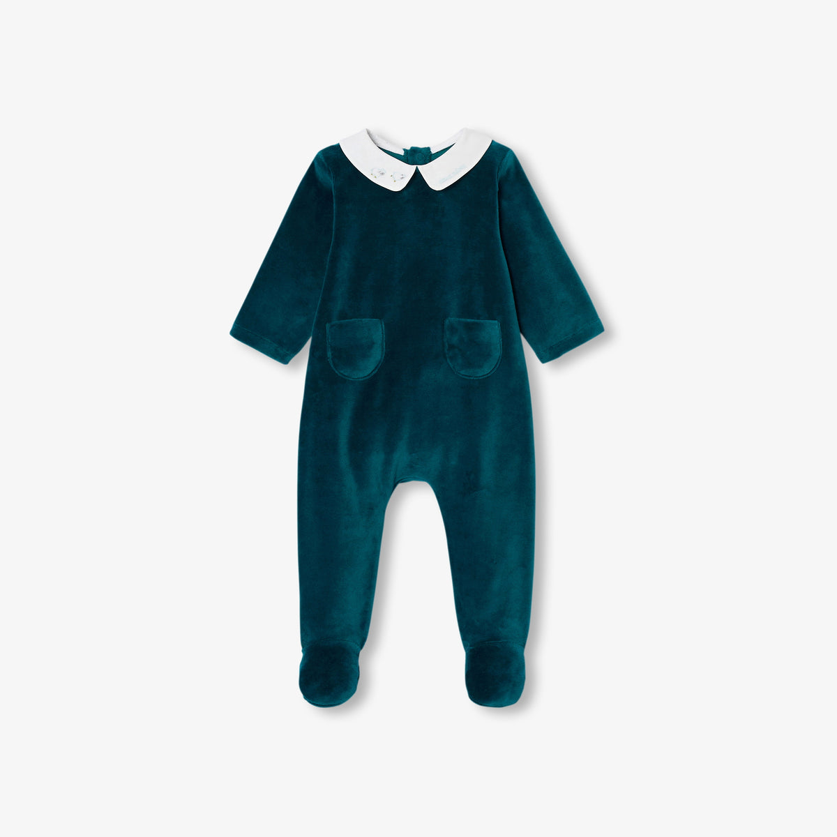 Baby boy collar velvet pyjamas