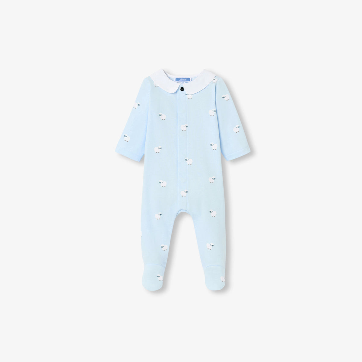 Baby boy fleece pyjamas with sheep motif