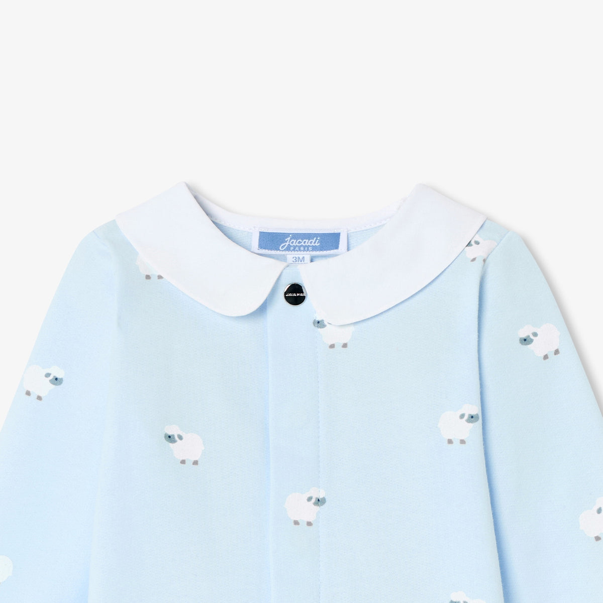 Baby boy fleece pyjamas with sheep motif