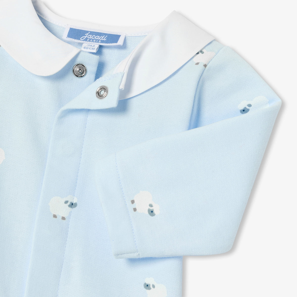 Baby boy fleece pyjamas with sheep motif