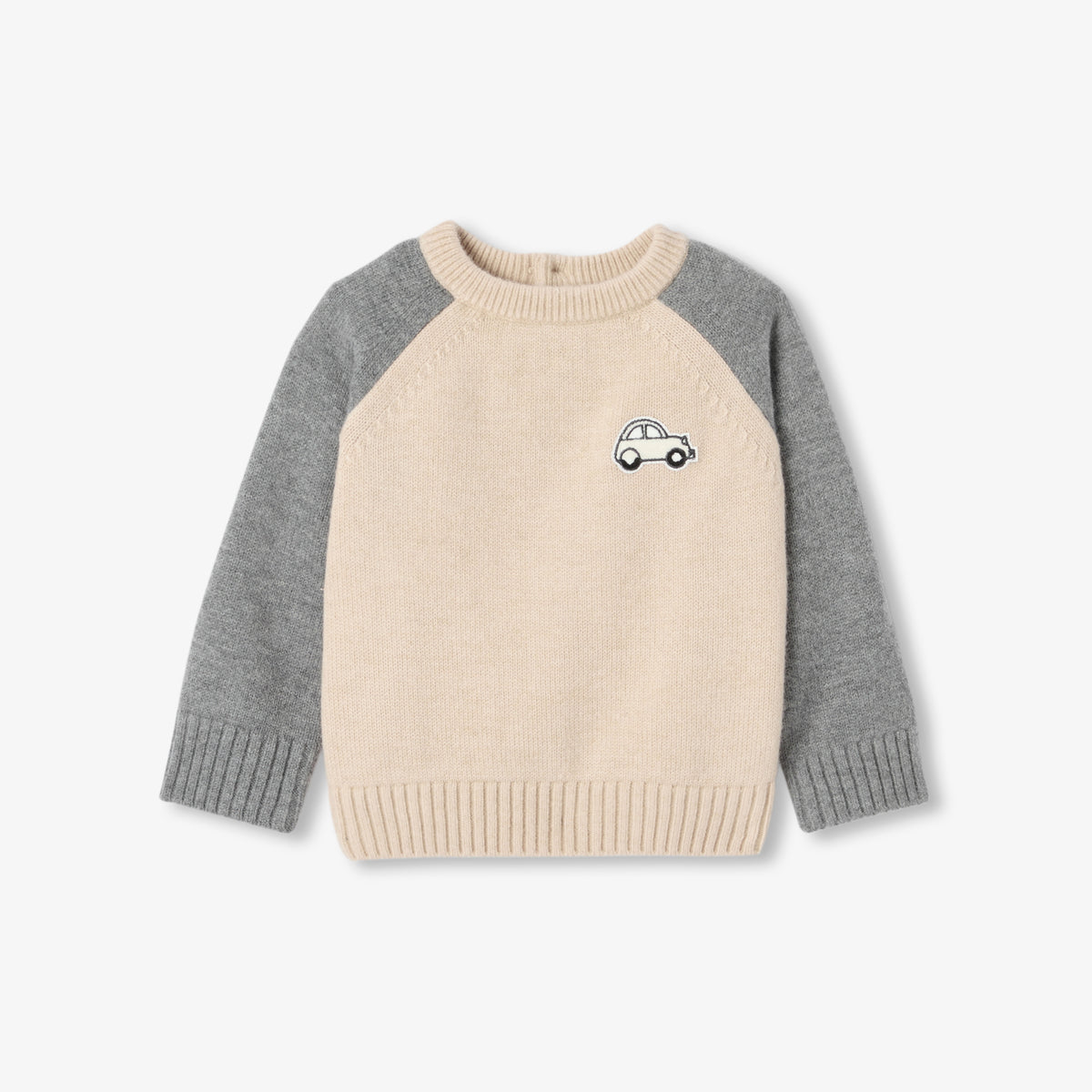 Baby boy colour block knit jumper