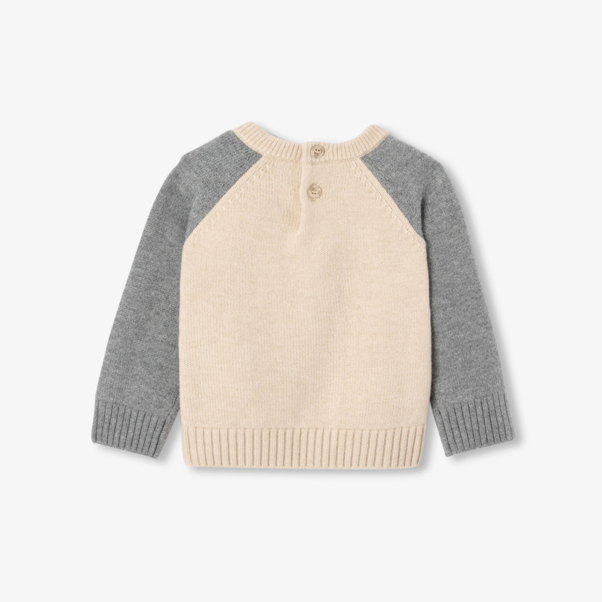 Baby boy colour block knit jumper