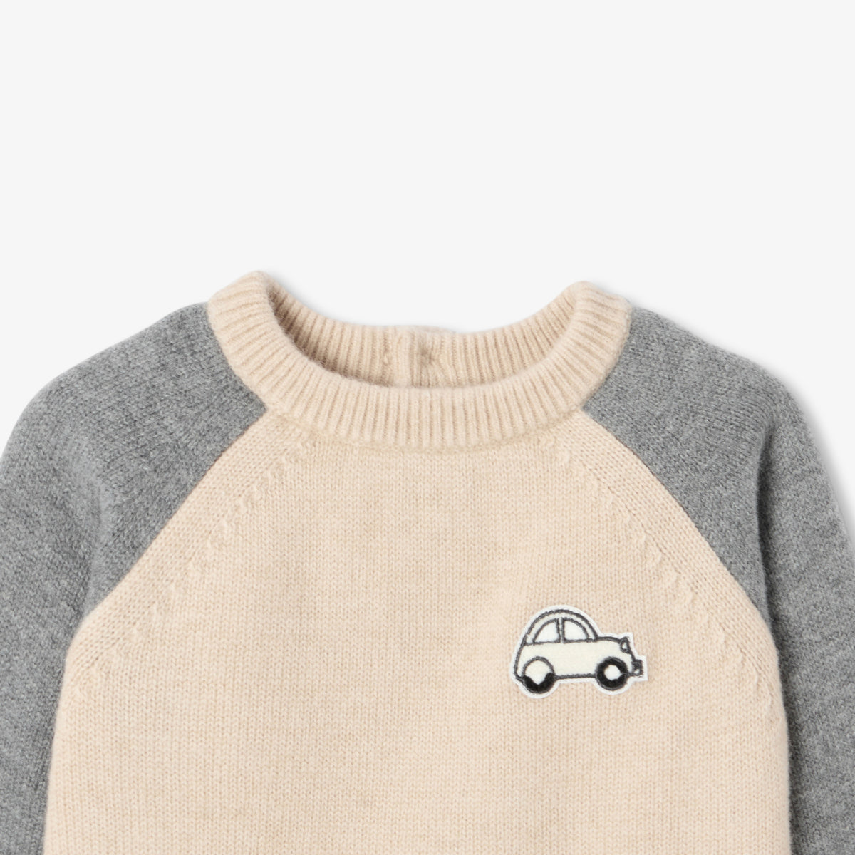 Baby boy colour block knit jumper