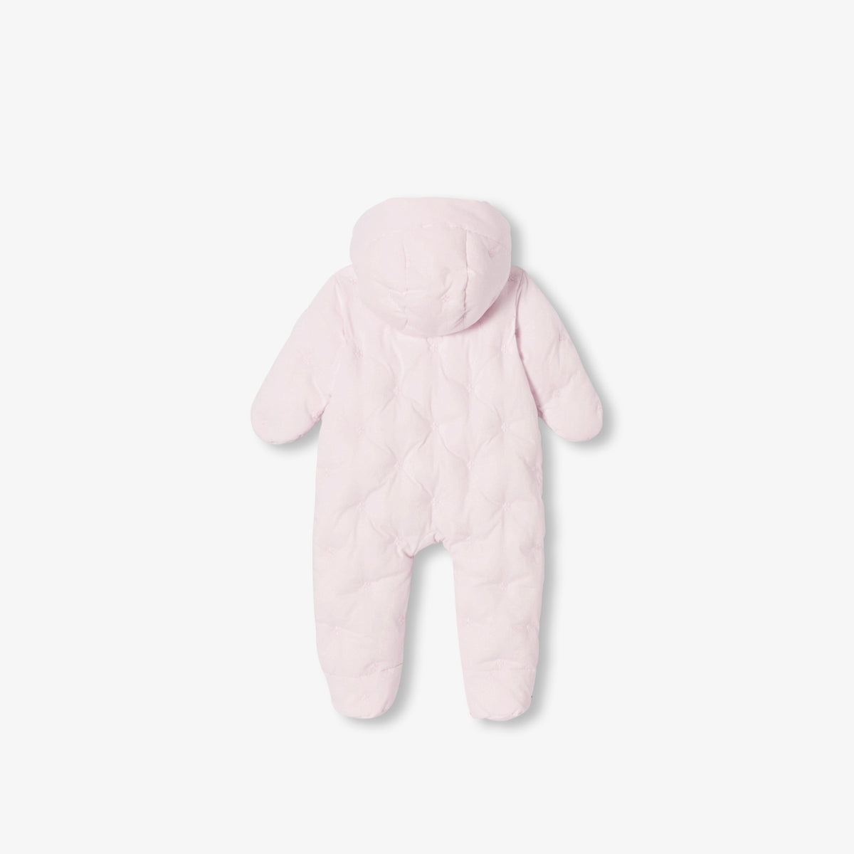 Baby girl embroidered poplin pramsuit