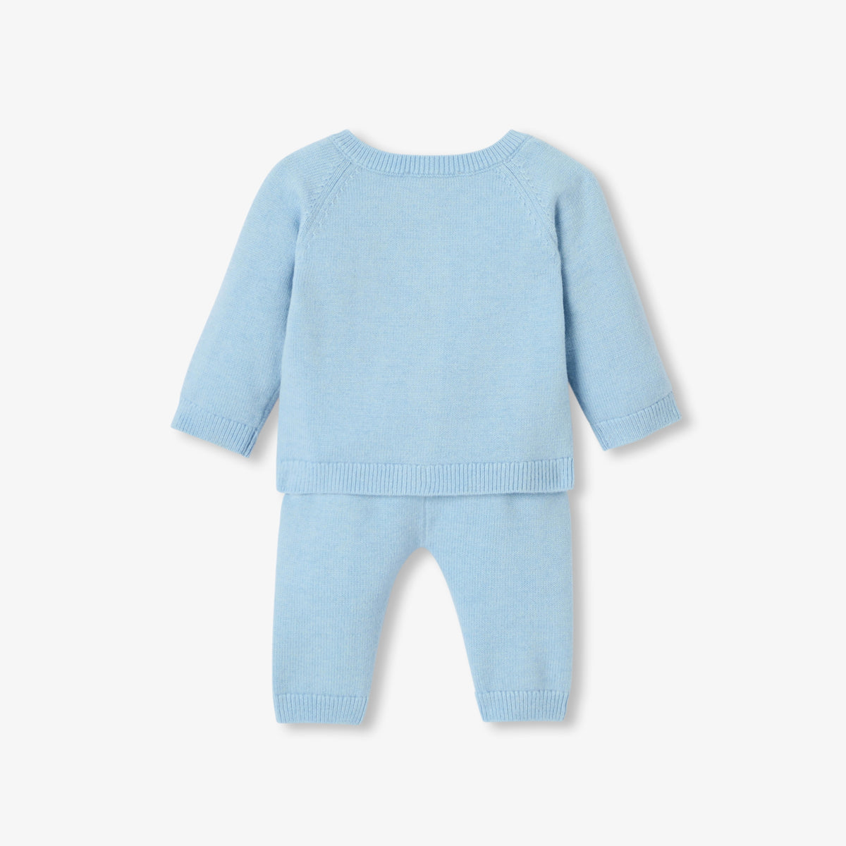 Baby boy sheep motif knit set