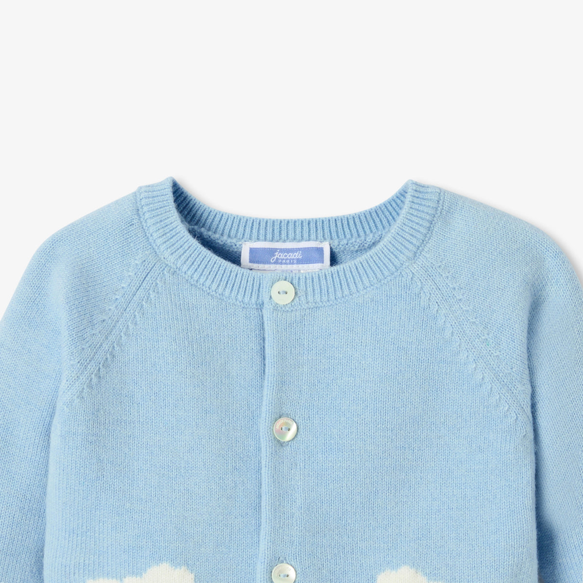 Baby boy sheep motif knit set