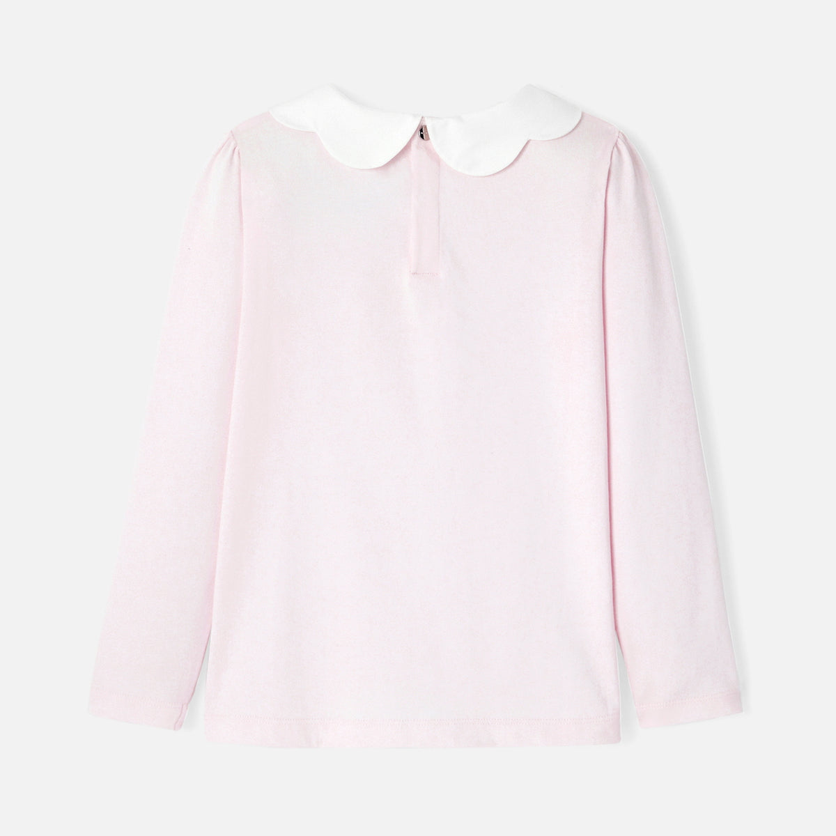 Girl T-shirt with scalloped collar