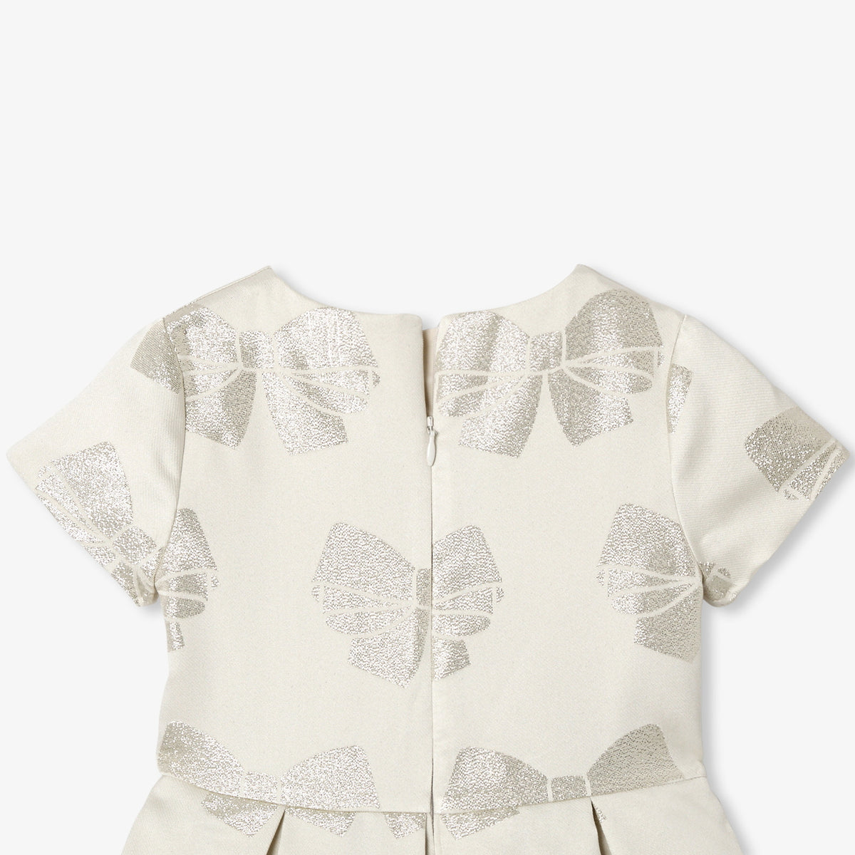 Girl dress jacquard bow