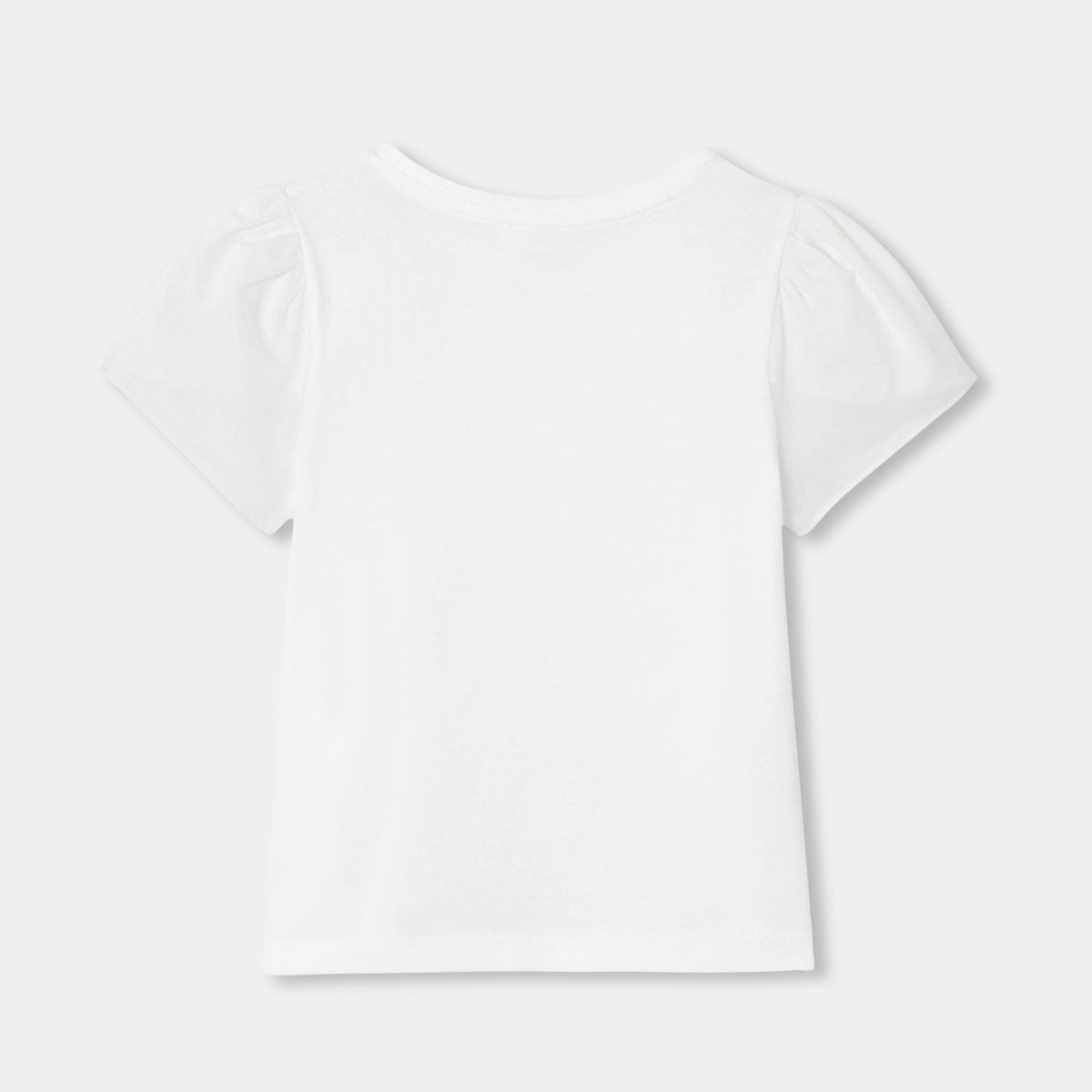 Girl cotton T-shirt with short tulip sleeves