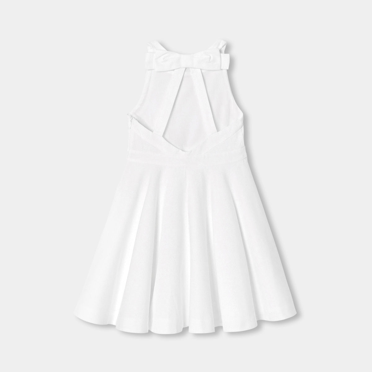 Girl ceremony dress in honeycomb cotton