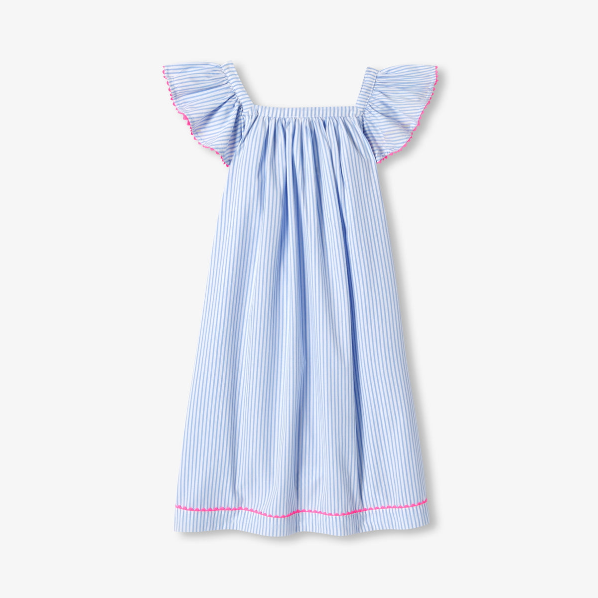 Girl striped poplin nightdress