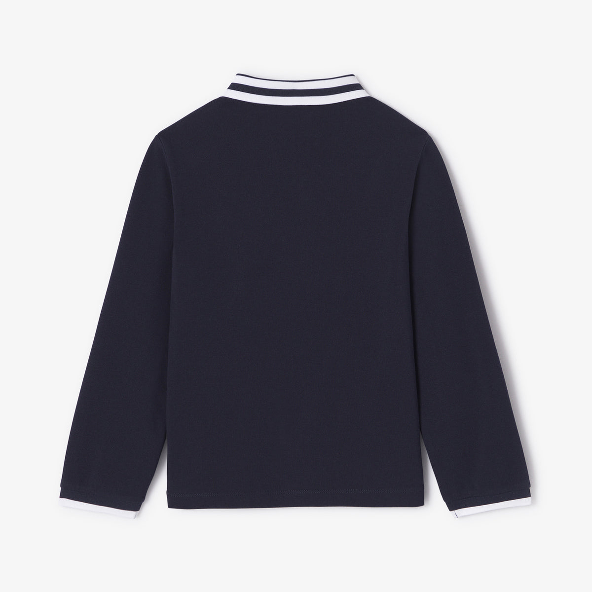 Boy long-sleeved cotton polo shirt