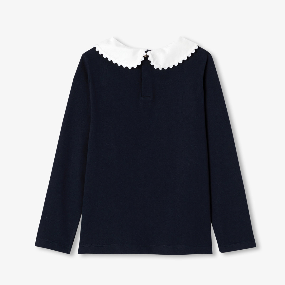 Girl long-sleeved t-shirt with collar
