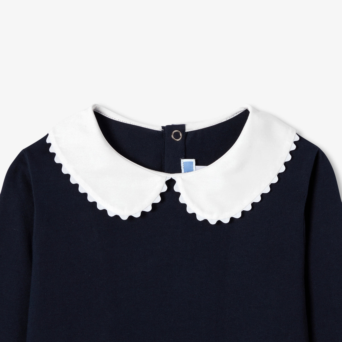 Girl long-sleeved t-shirt with collar