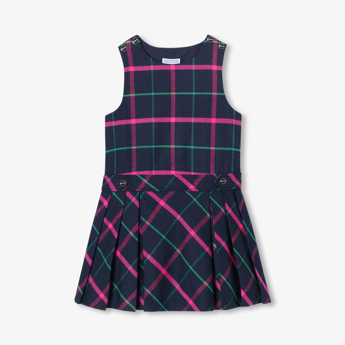 Girl flannel pinafore dress