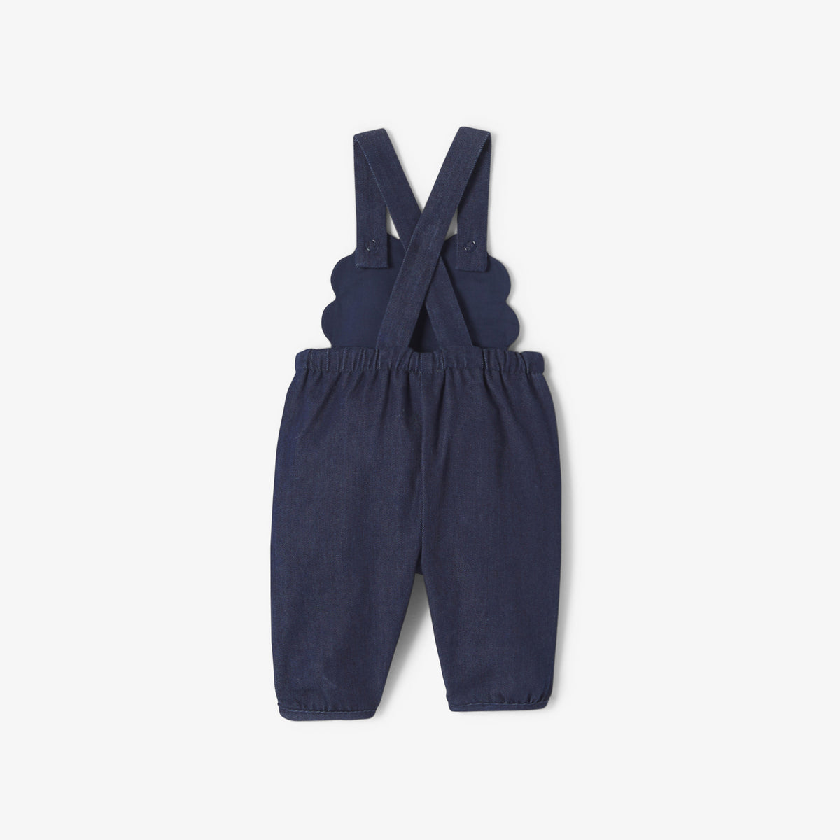 Baby girl dungarees in soft denim