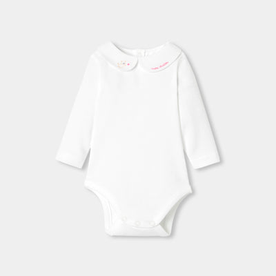 Baby girl long-sleeved cotton bodysuit