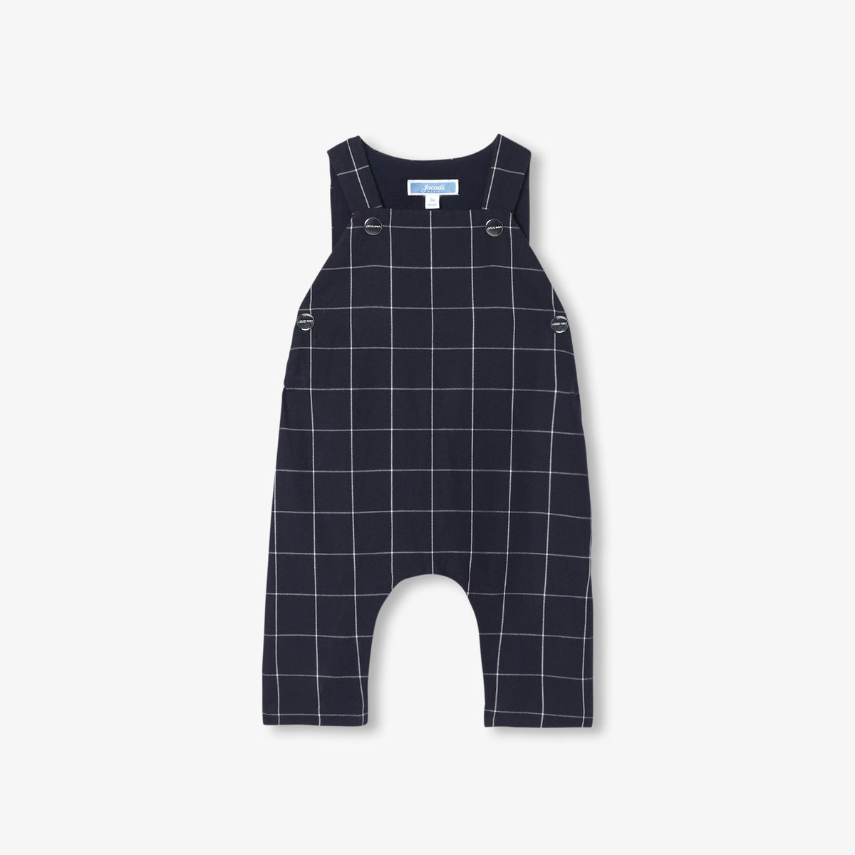 Baby boy checked overalls