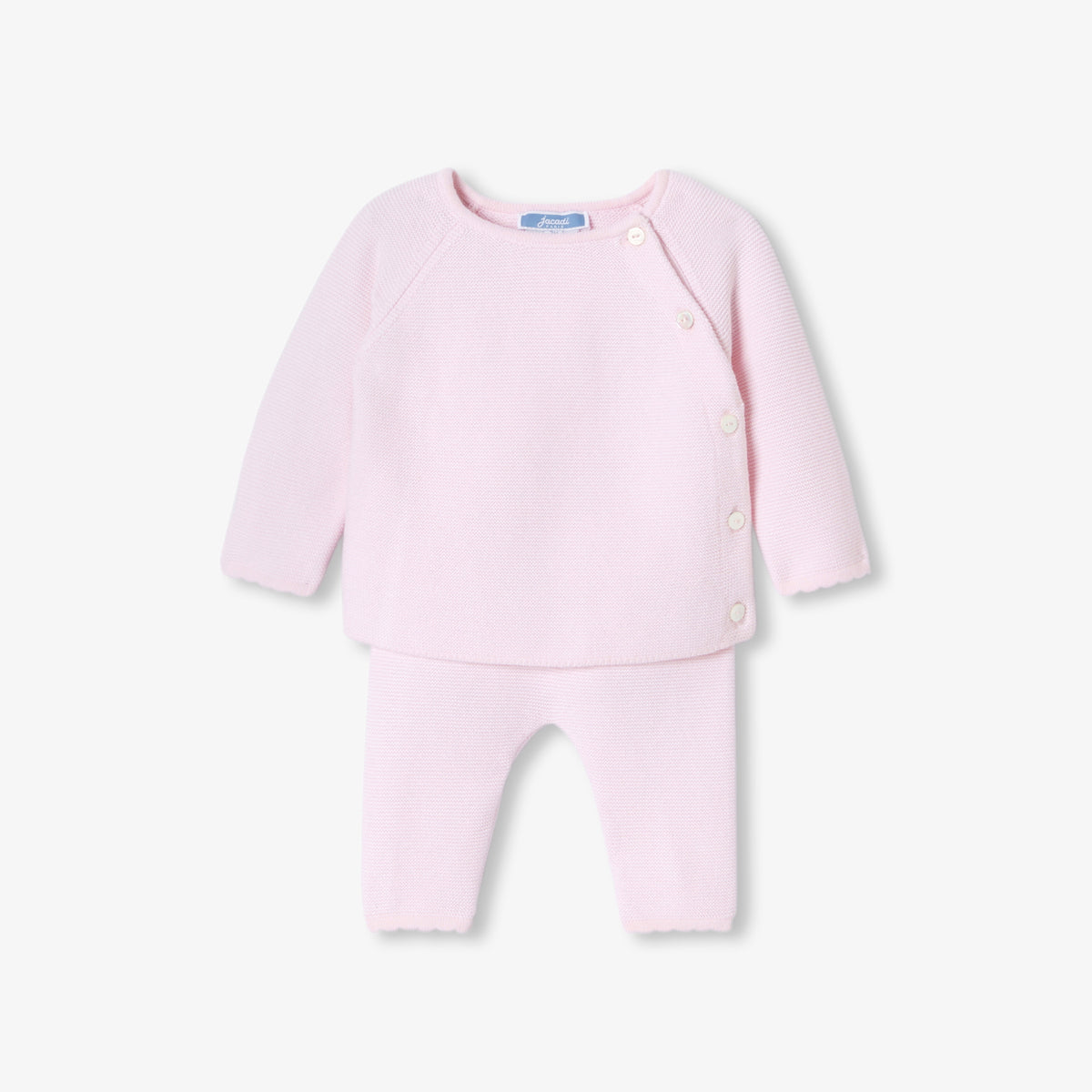Baby girl cotton knit set