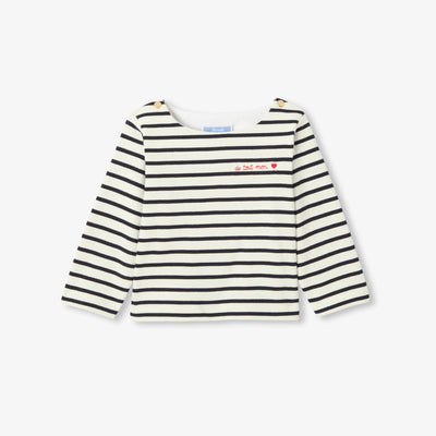 Baby girl lightweight fleece sailor top