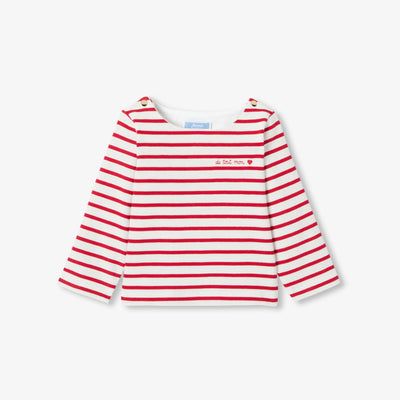 Baby girl lightweight fleece sailor top