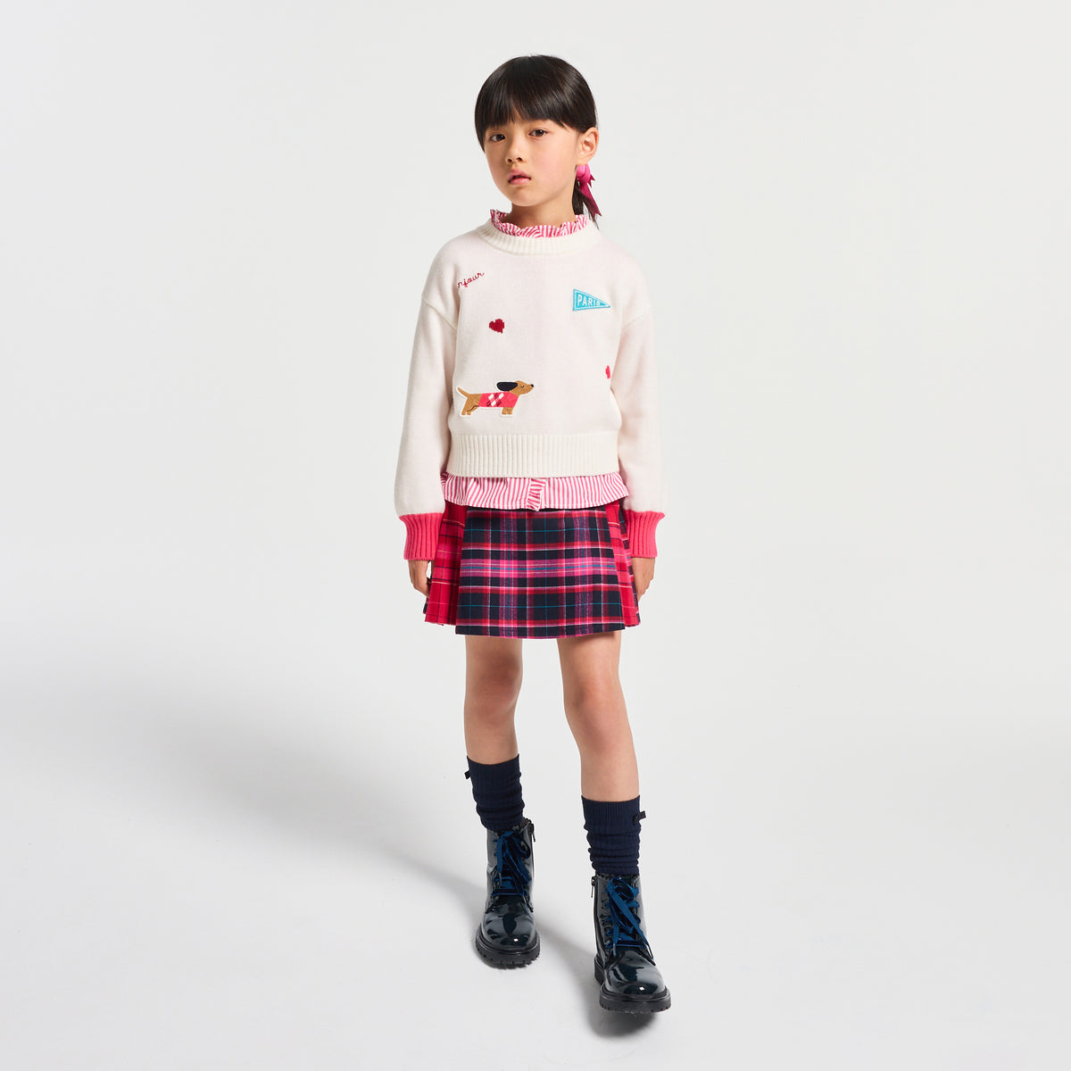Girl tartan kilt skirt